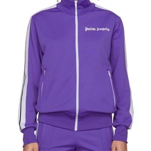 Authentic Palm angels Purple classic track jacket